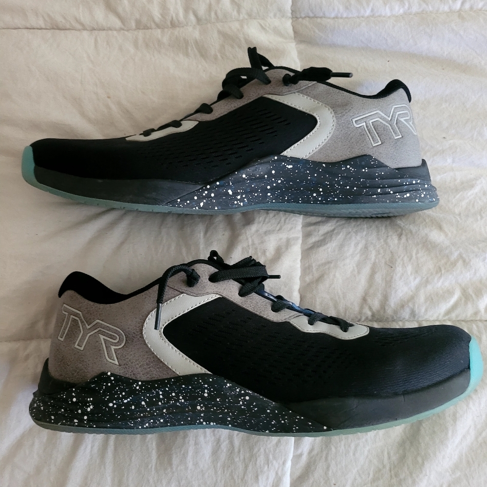 TYR MENS Black and Gray Athletic Shoes